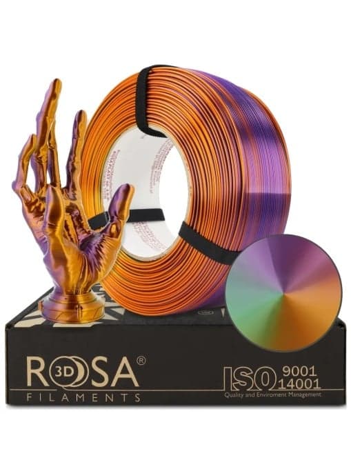 rosa3d PLA magic silk cameleon orange-violet-green